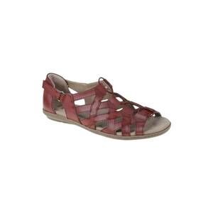 NEW EARTH women's belle bridget sandals in regal red